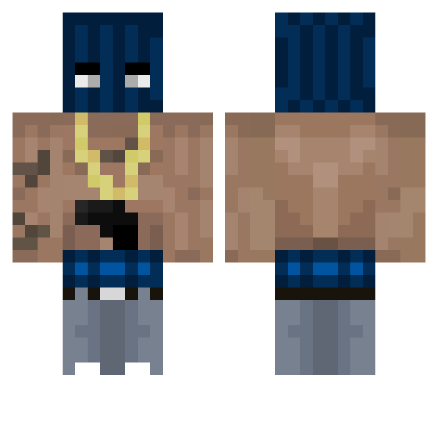 tocagando Minecraft skin, front and back view