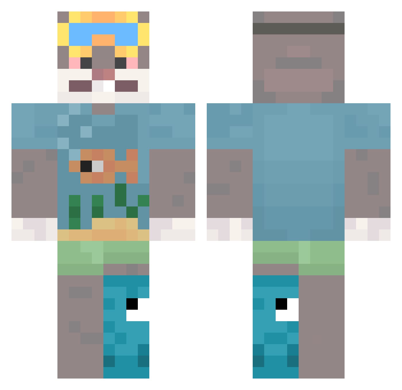 leon456742 Minecraft skin, front and back view