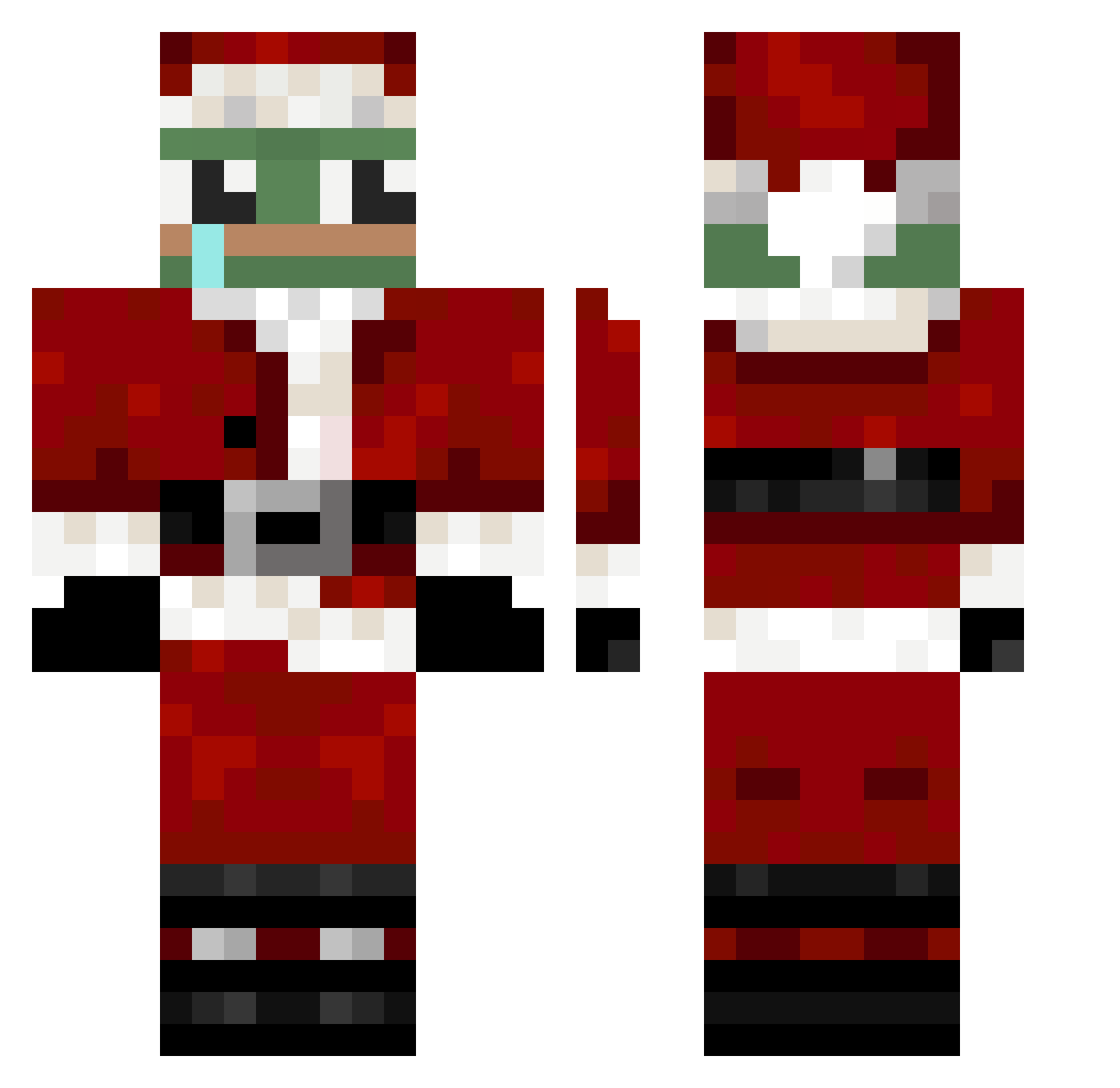 Radziu_ Minecraft skin, front and back view