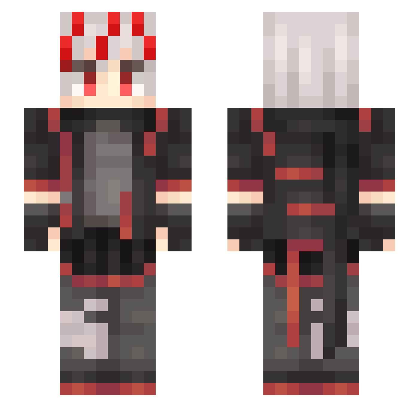 Doomslayer791 Minecraft skin, front and back view