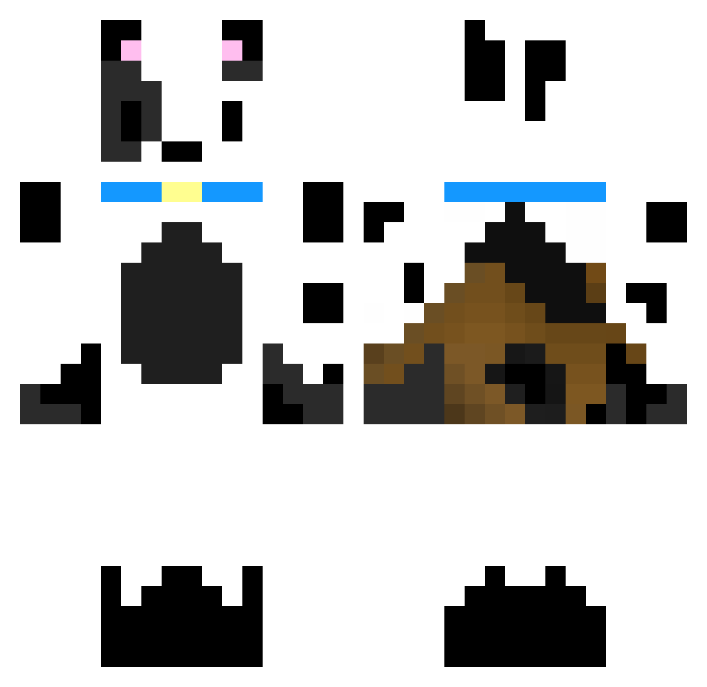 ConfusionYT Minecraft skin, front and back view