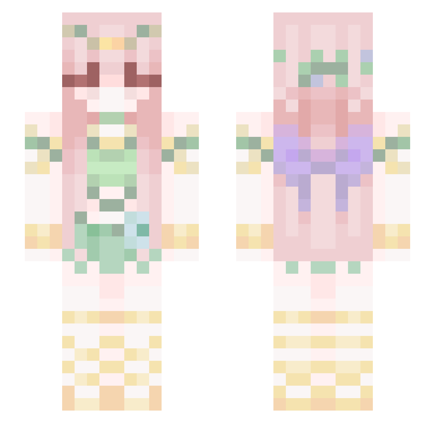 charbabiee Minecraft skin, front and back view