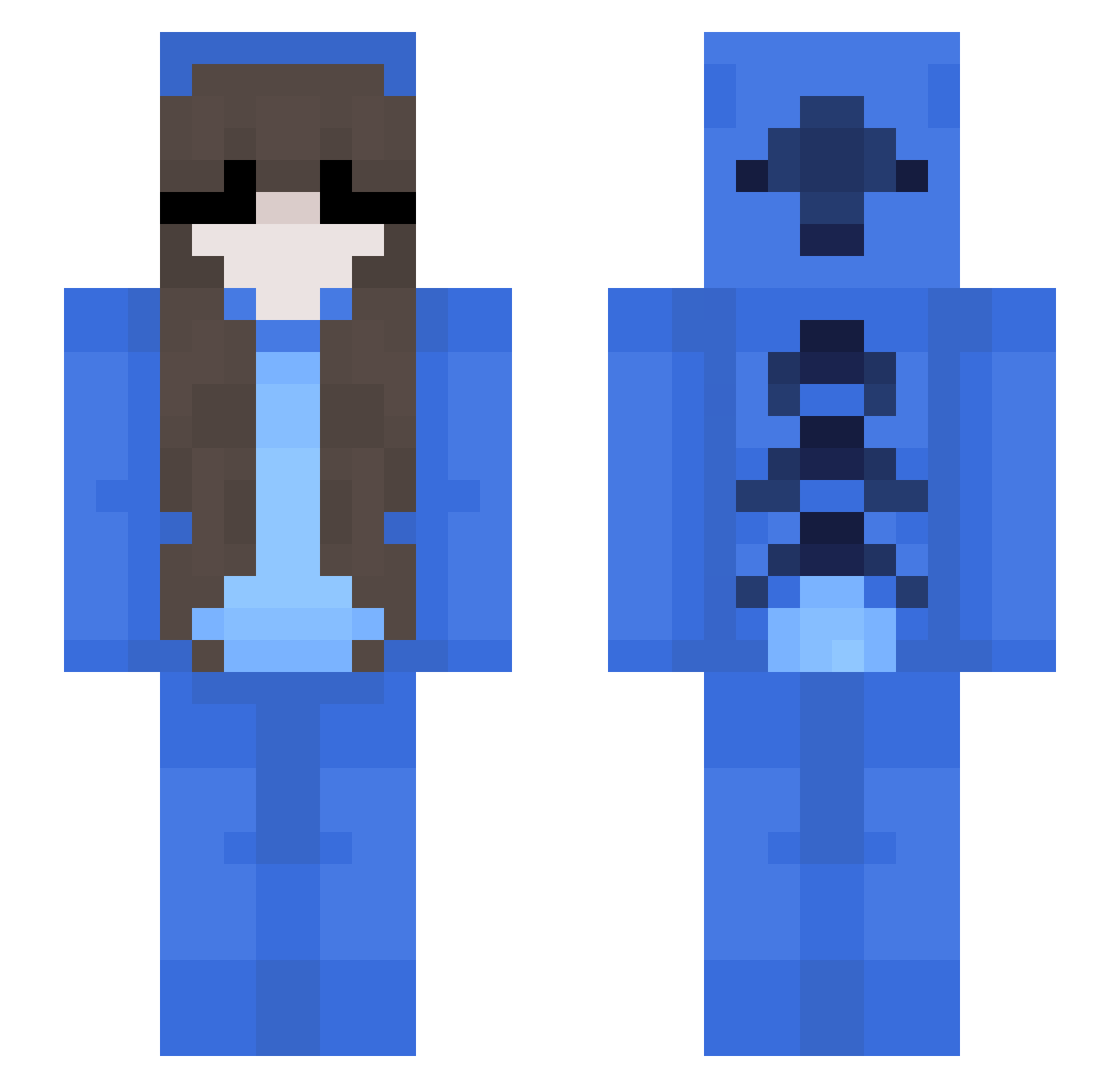 Daimont81 Minecraft skin, front and back view