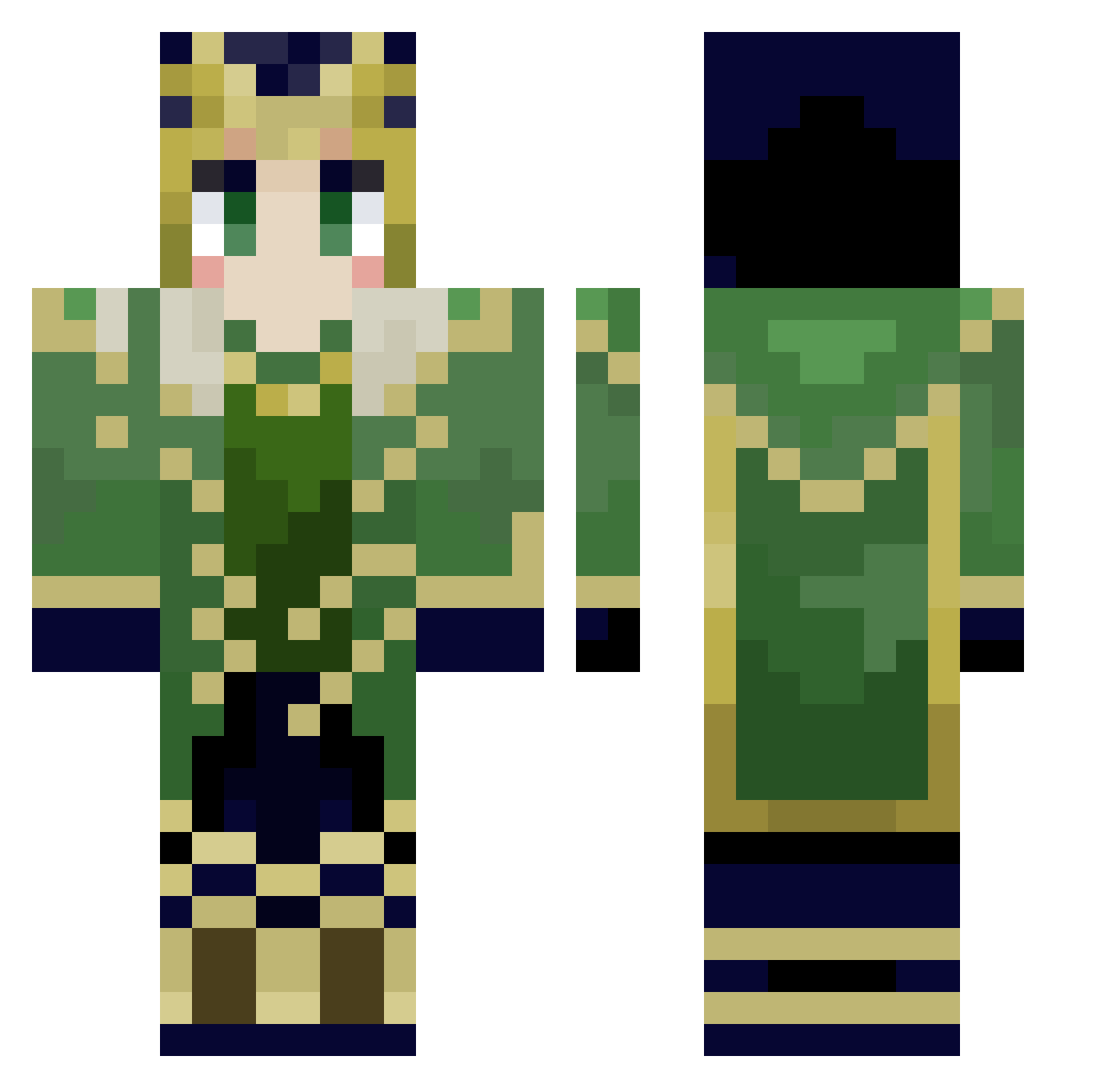 _lowky Minecraft skin, front and back view