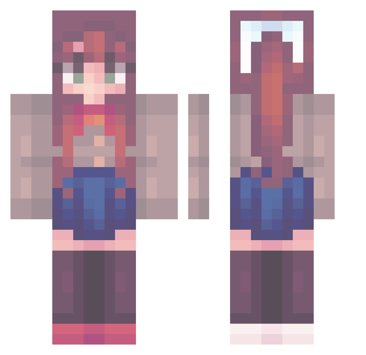 Cheese_Nip Minecraft skin, front and back view