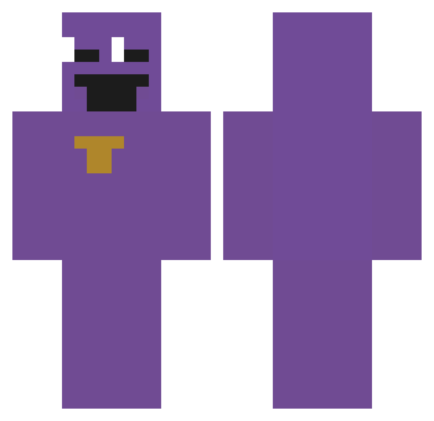 blah702 Minecraft skin, front and back view