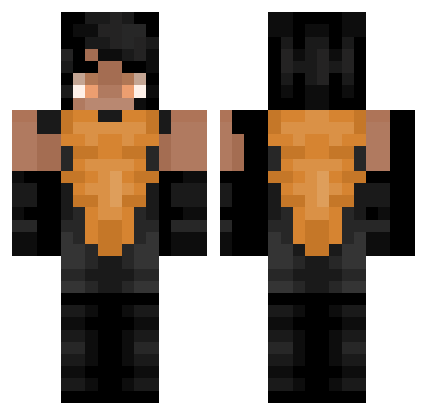 Pastel_Lore Minecraft skin, front and back view
