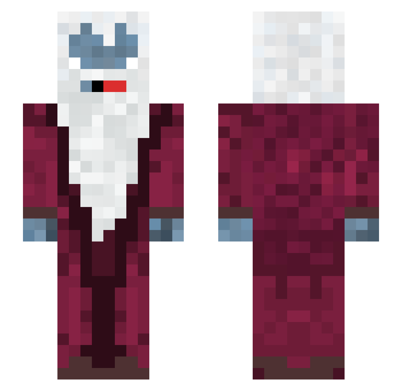 ZumbaShaft Minecraft skin, front and back view