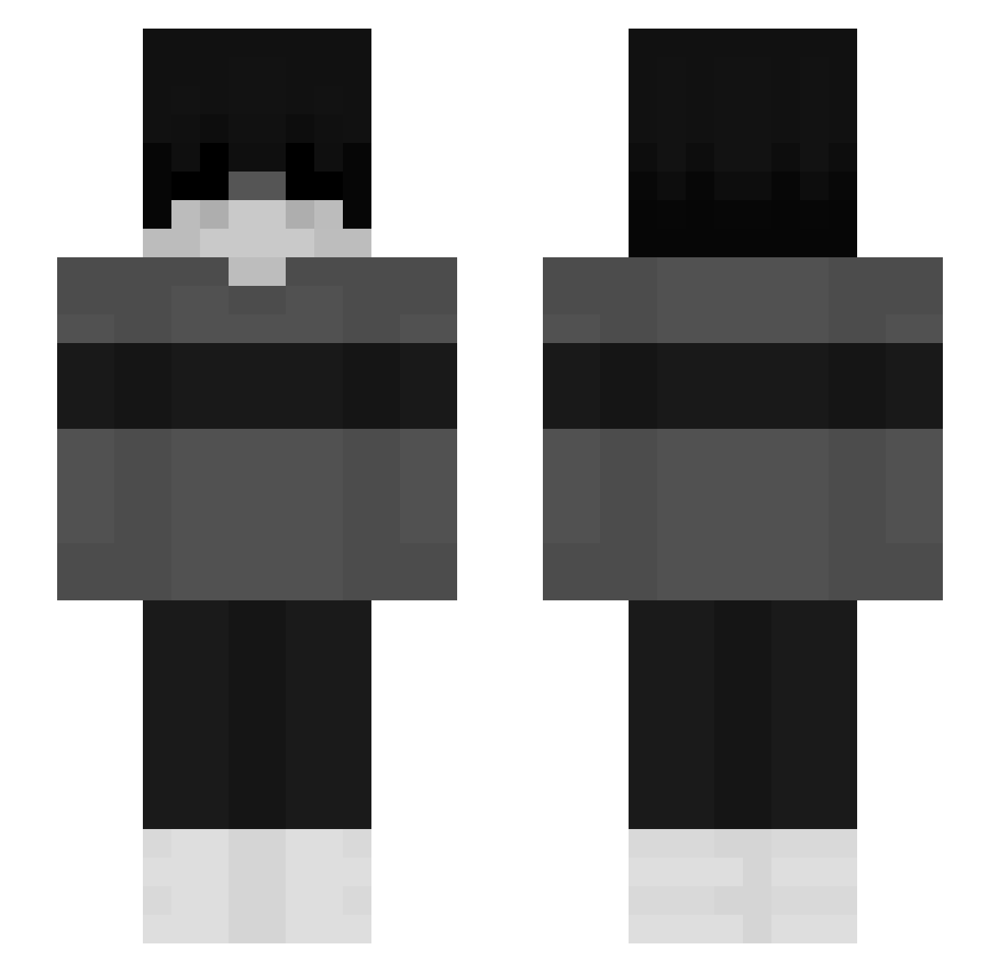 Hardietski Minecraft skin, front and back view