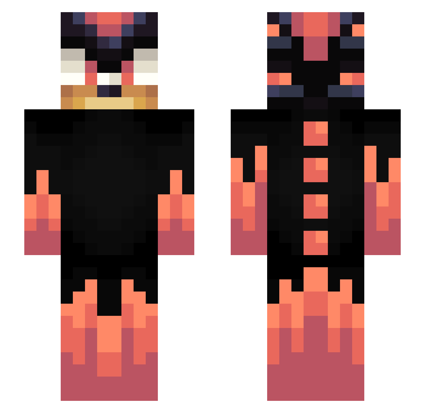yerskovic Minecraft skin, front and back view