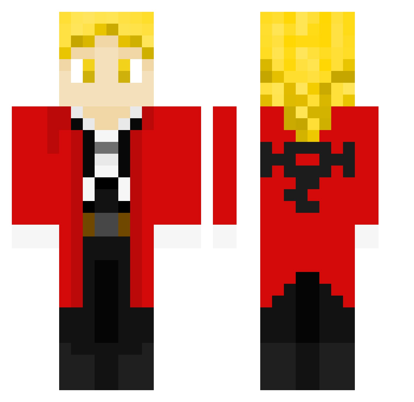 agramane Minecraft skin, front and back view
