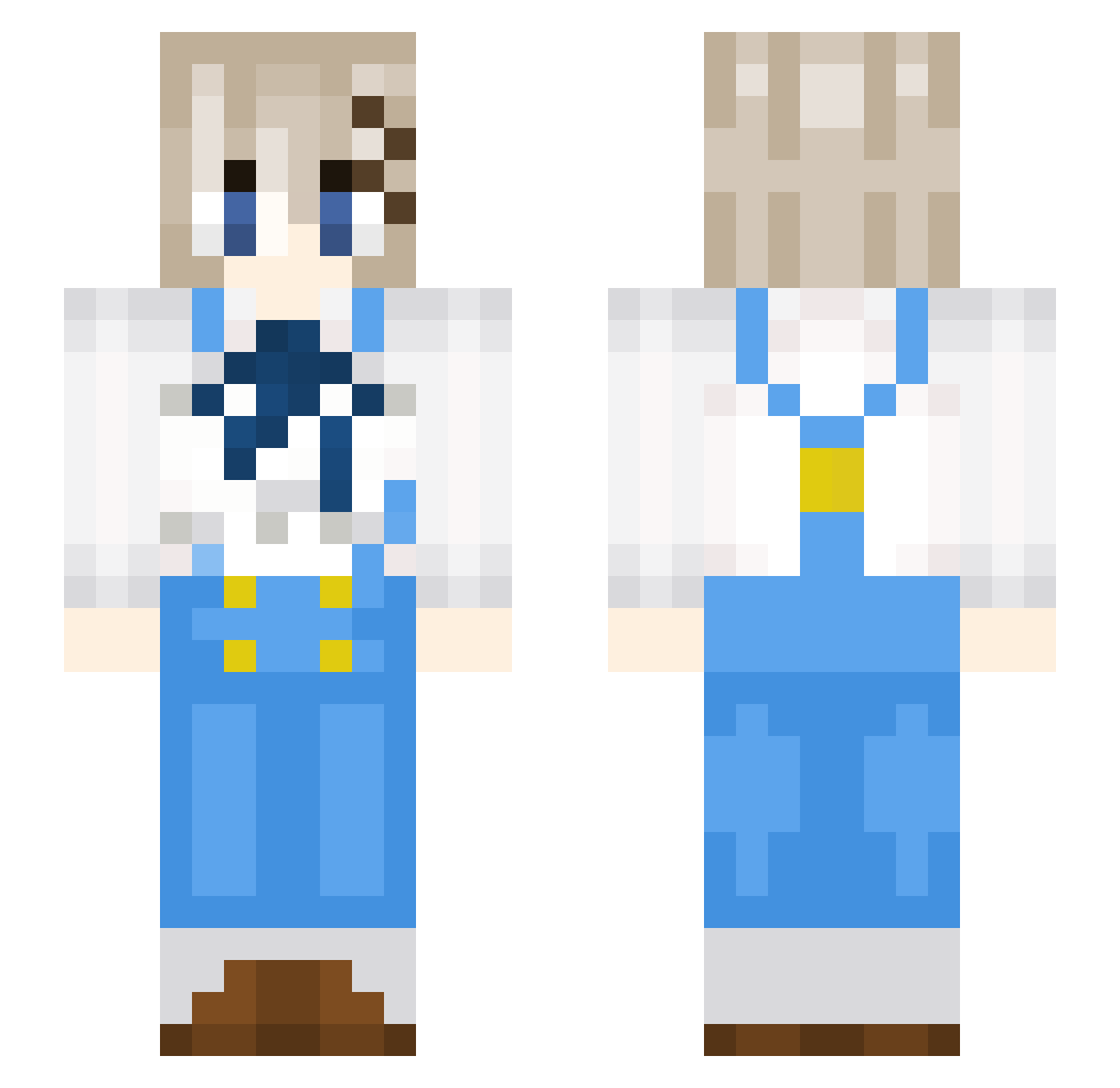 EpicCapri Minecraft skin, front and back view
