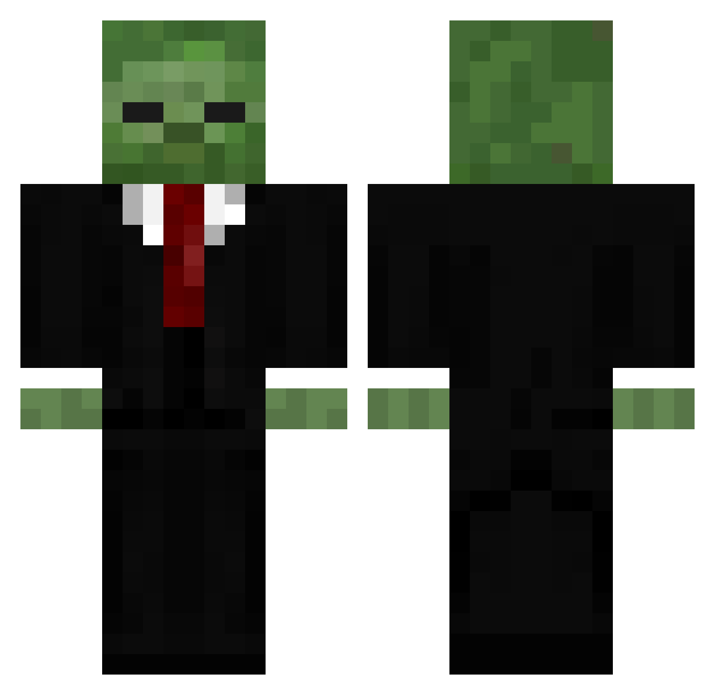 koopg Minecraft skin, front and back view