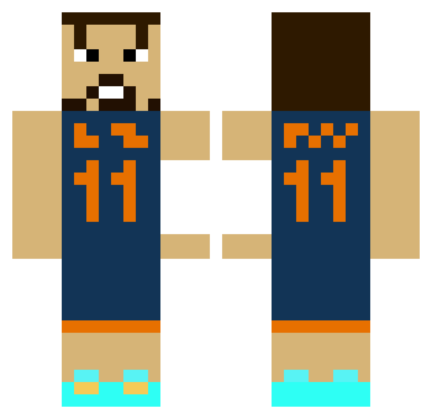 58115 Minecraft skin, front and back view