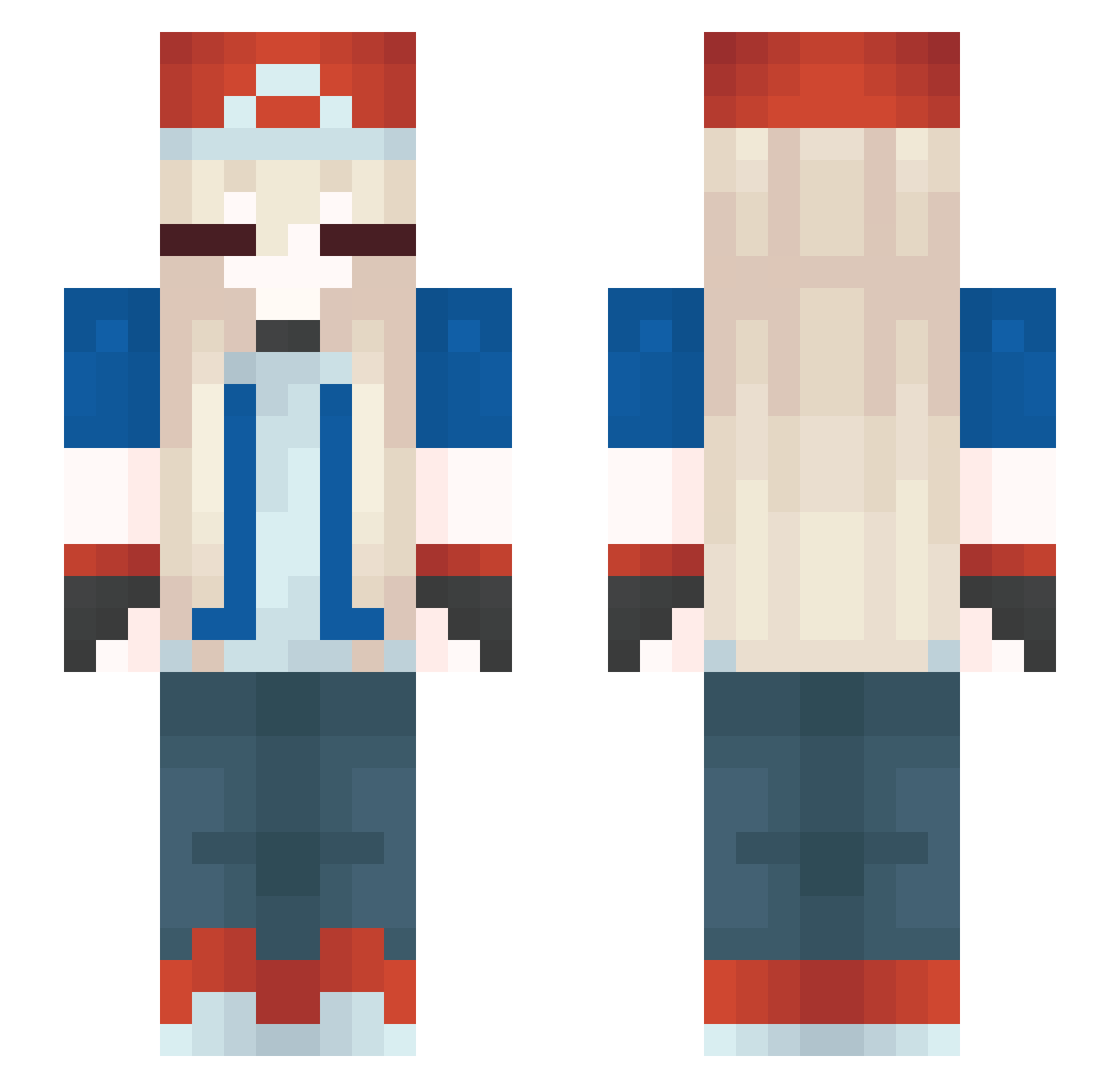 Haruzen_61 Minecraft skin, front and back view