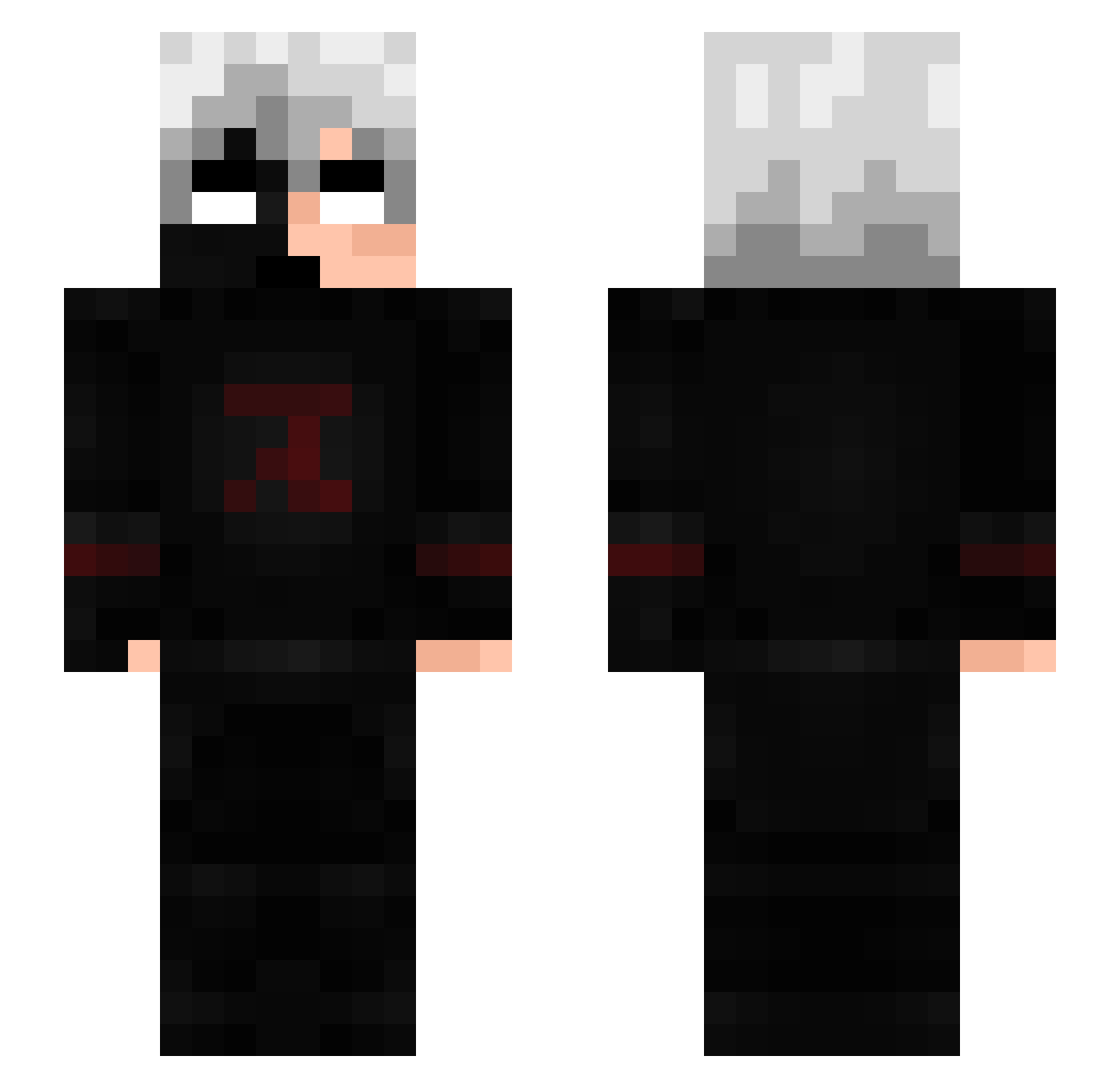 Vantily Minecraft skin, front and back view