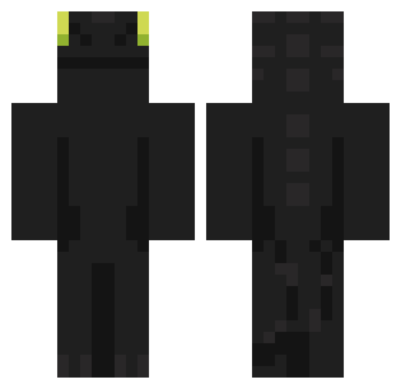 friedliv3r Minecraft skin, front and back view