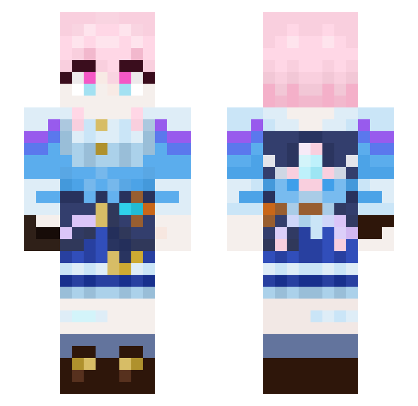 bazzy_141 Minecraft skin, front and back view