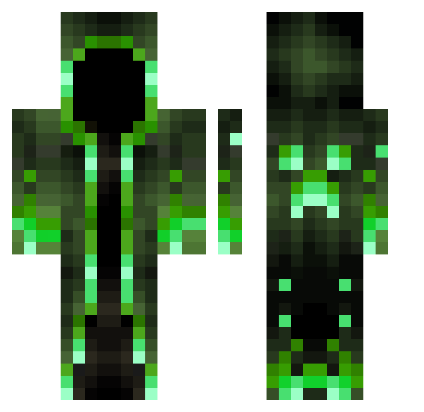 SMXXK Minecraft skin, front and back view