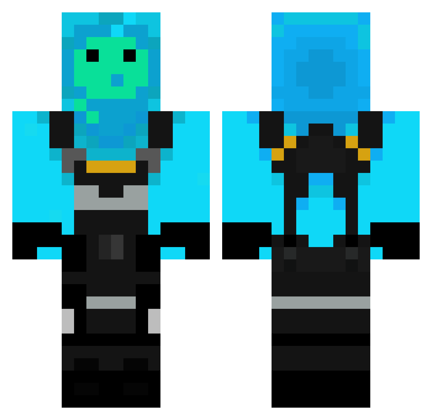 XxJawollolxX Minecraft skin, front and back view