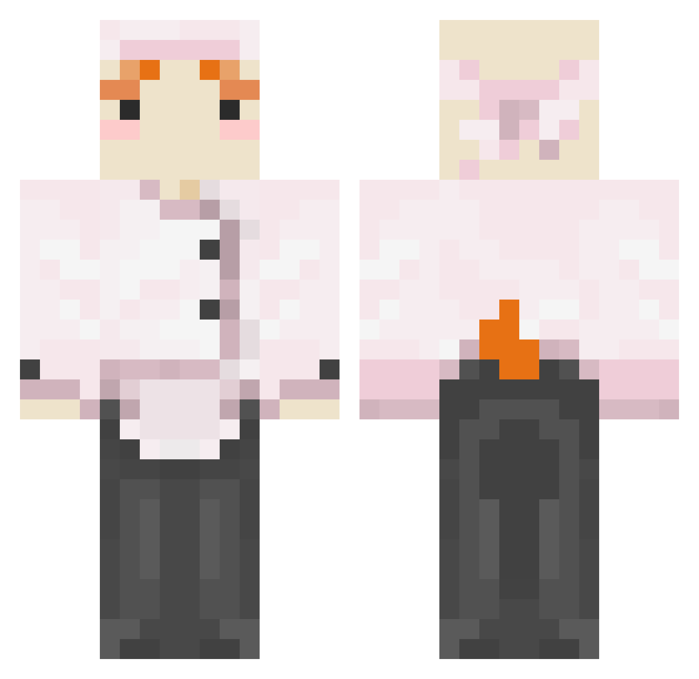 nikkiknacks Minecraft skin, front and back view