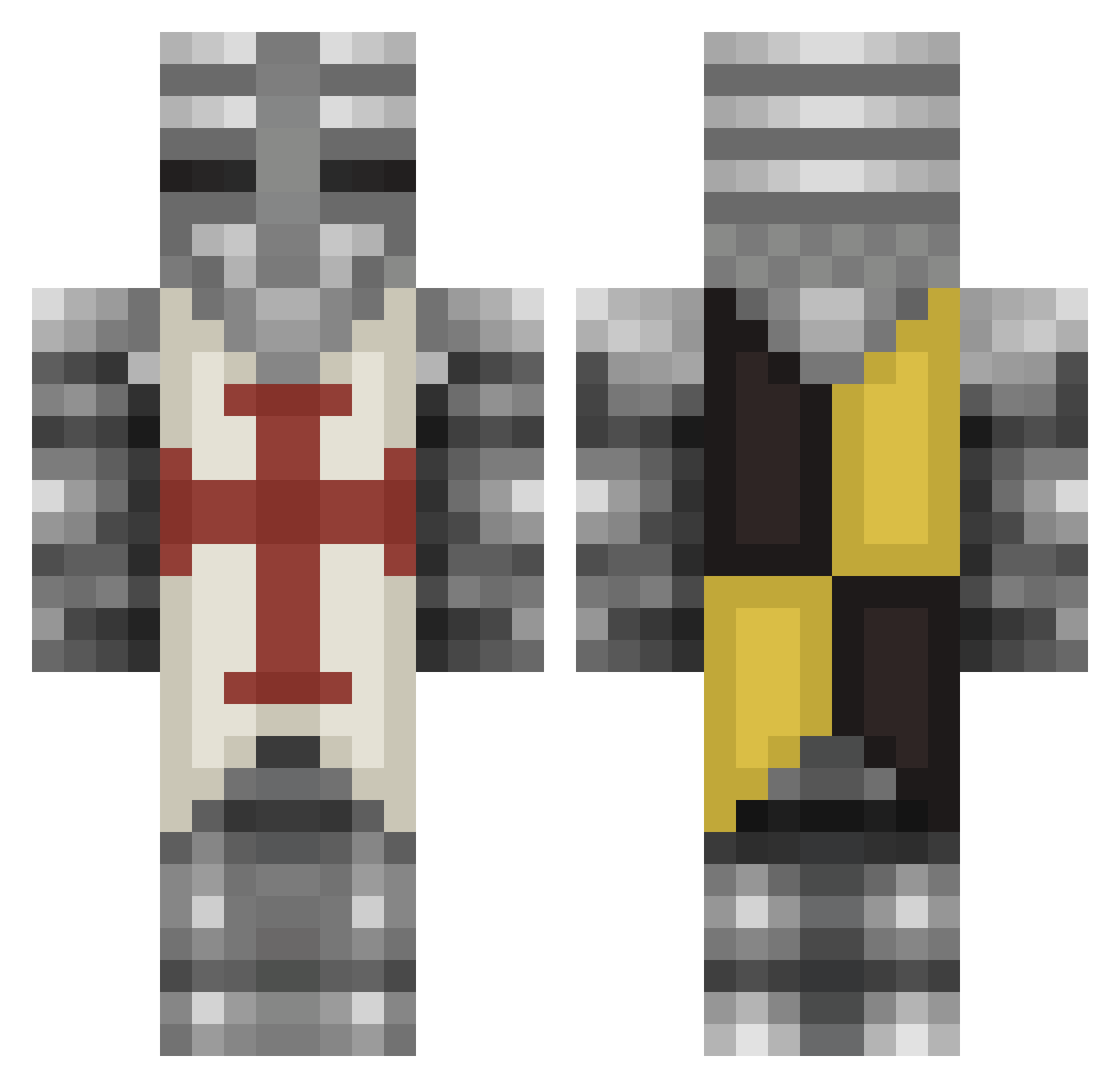 Wogason Minecraft skin, front and back view