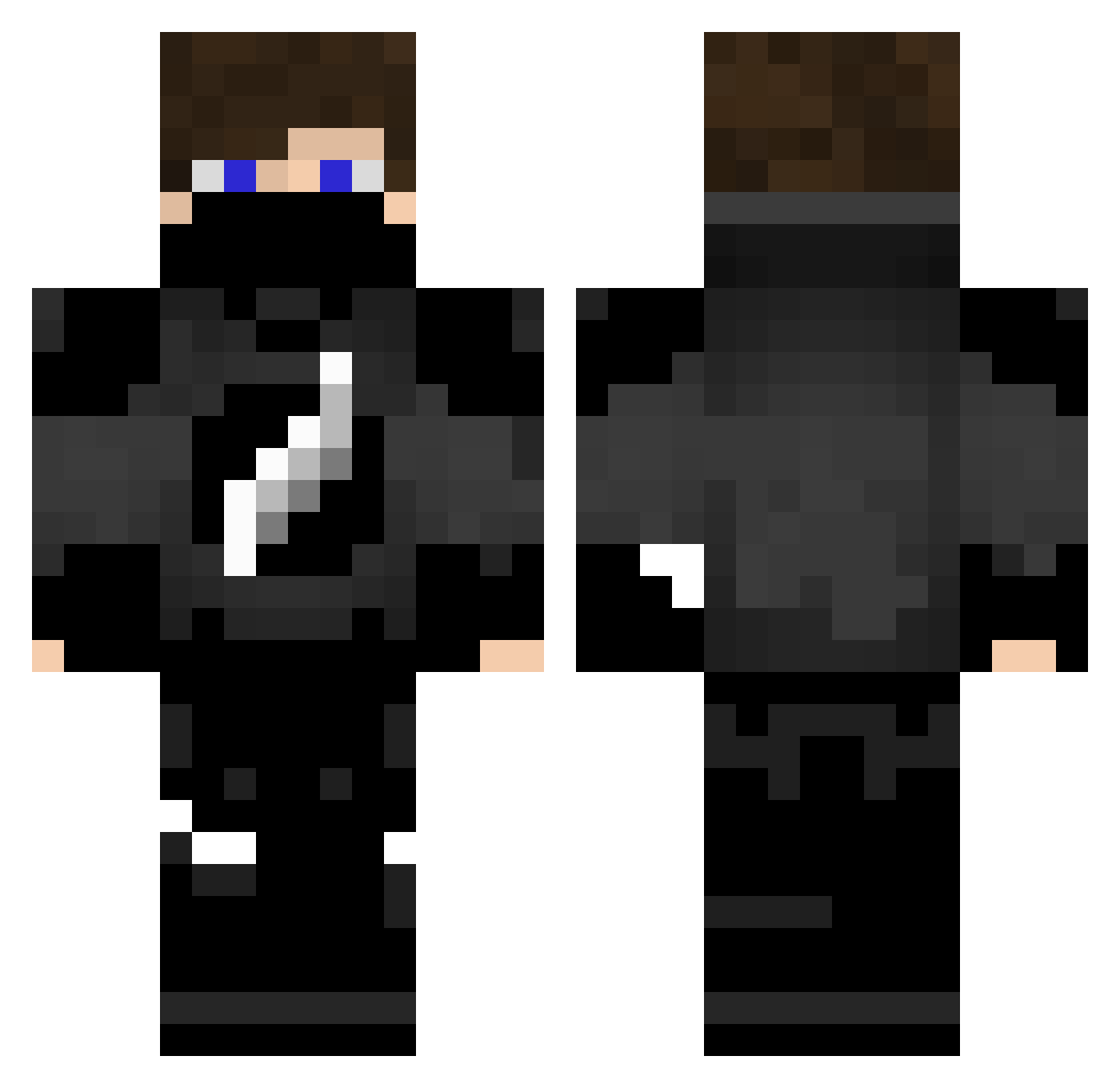 zX_Kllr_Jojo Minecraft skin, front and back view