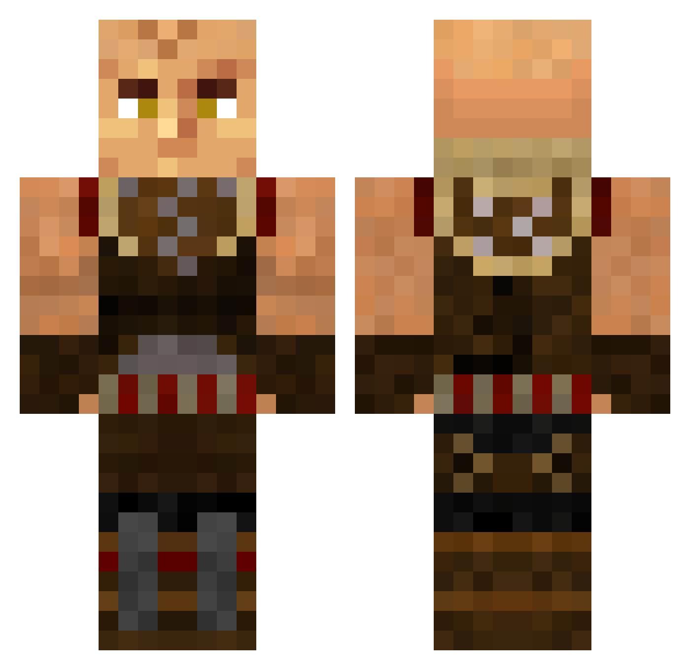 giorgis Minecraft skin, front and back view