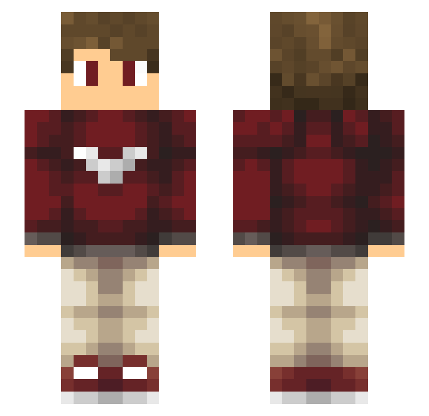 W1z0x_x Minecraft skin, front and back view