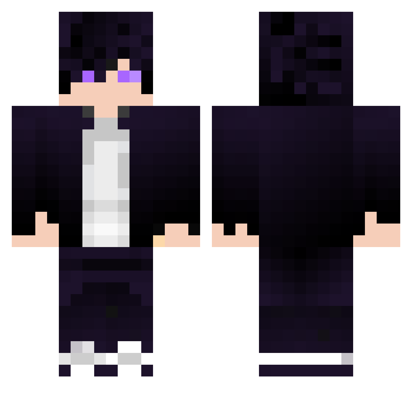 Volxrod Minecraft skin, front and back view