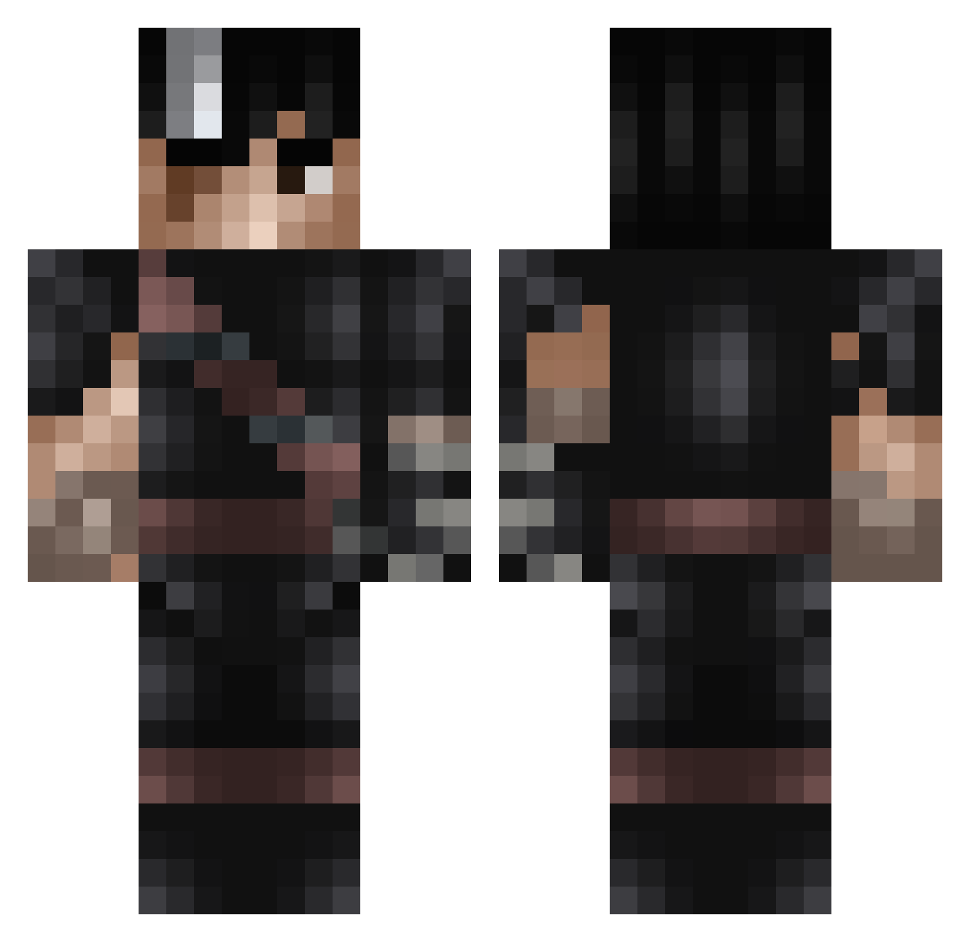 naw6 Minecraft skin, front and back view