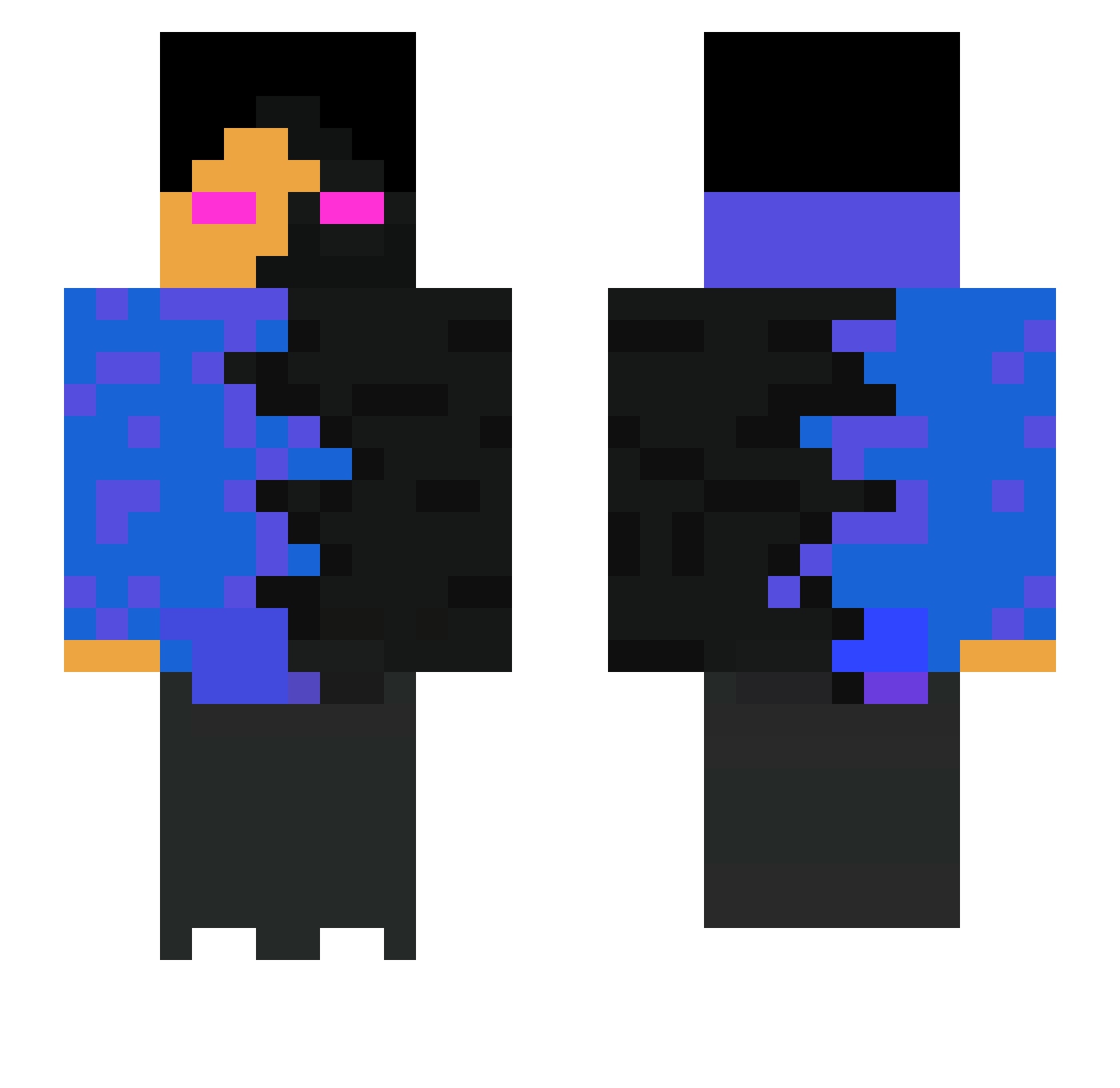 KING465 Minecraft skin, front and back view