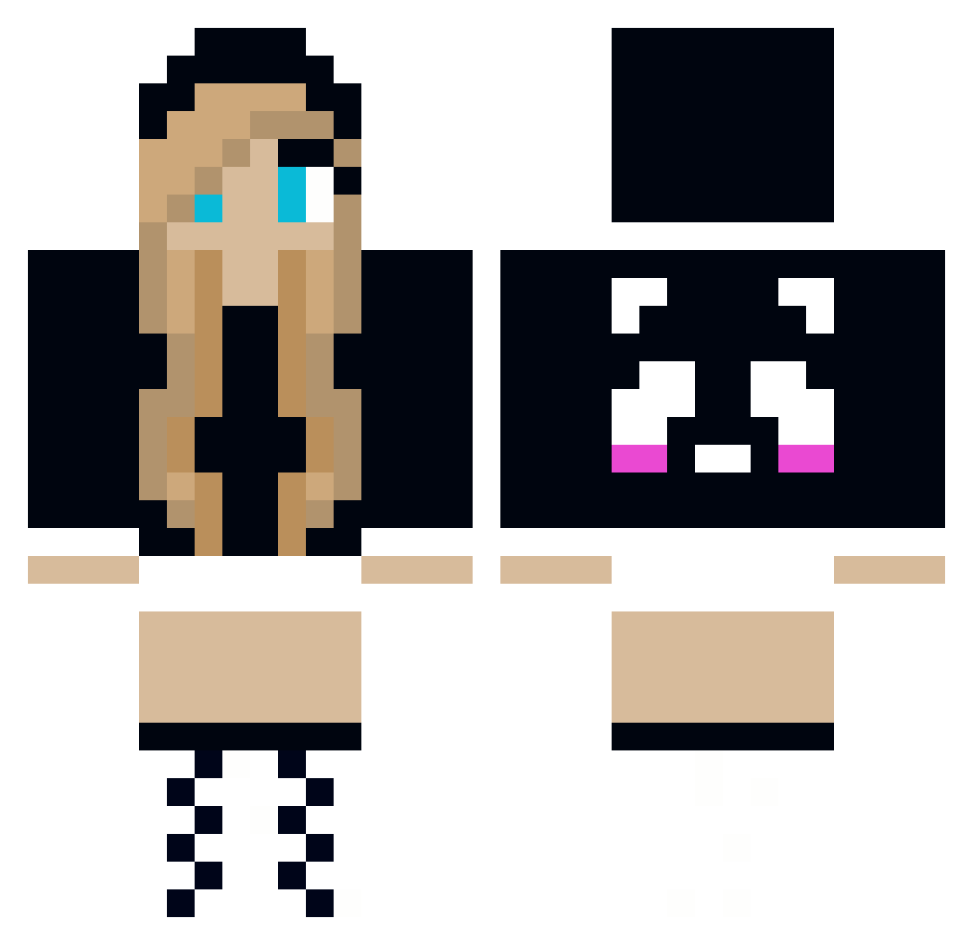 ZoupHippo Minecraft skin, front and back view