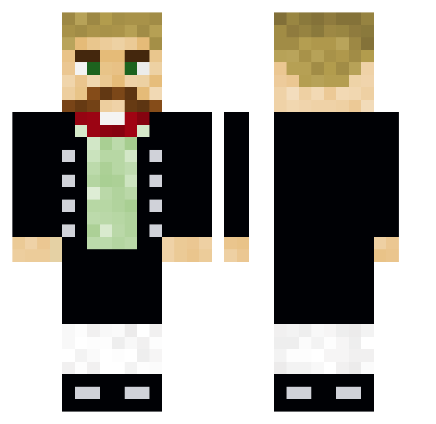 matstr16 Minecraft skin, front and back view