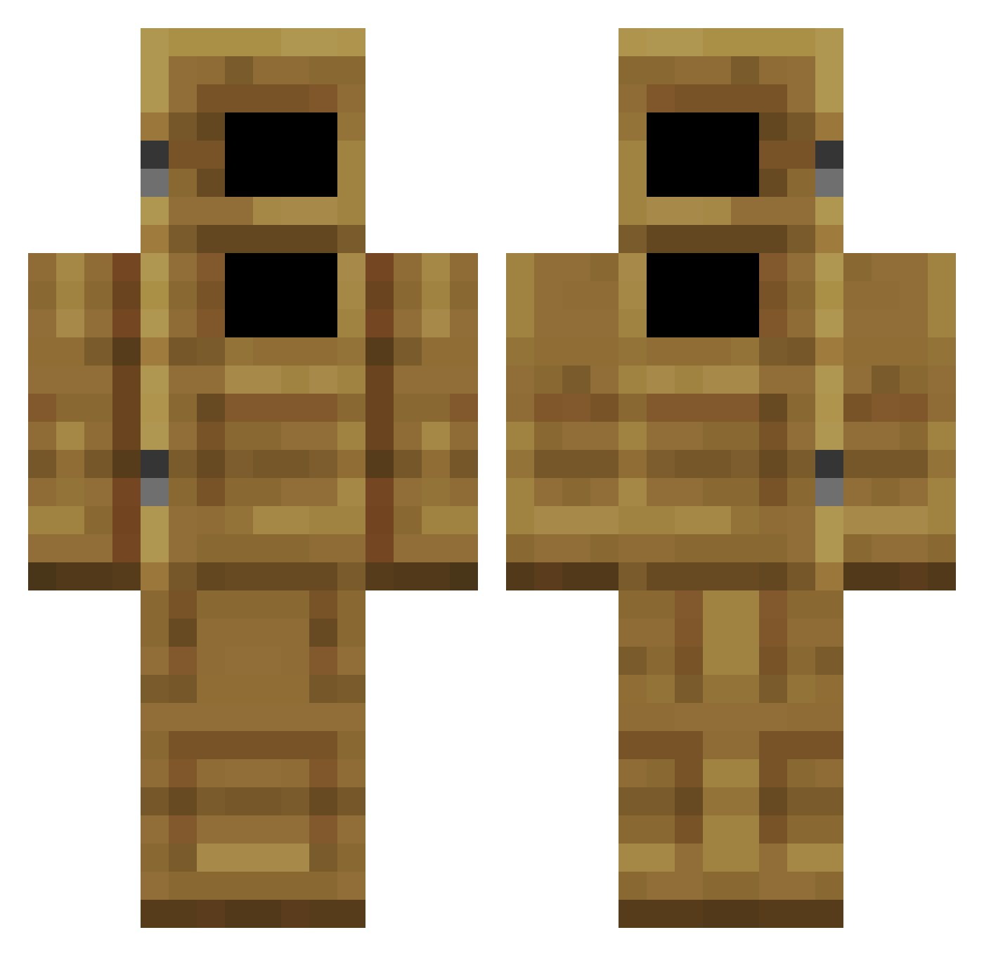 Xydan Minecraft skin, front and back view