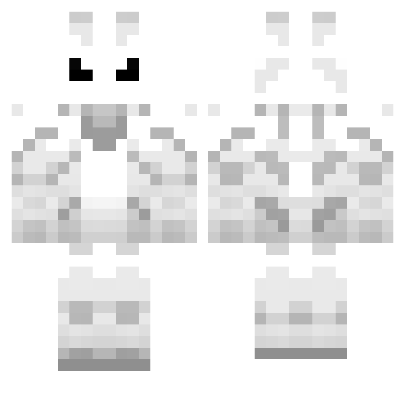ToufTouf_636837 Minecraft skin, front and back view