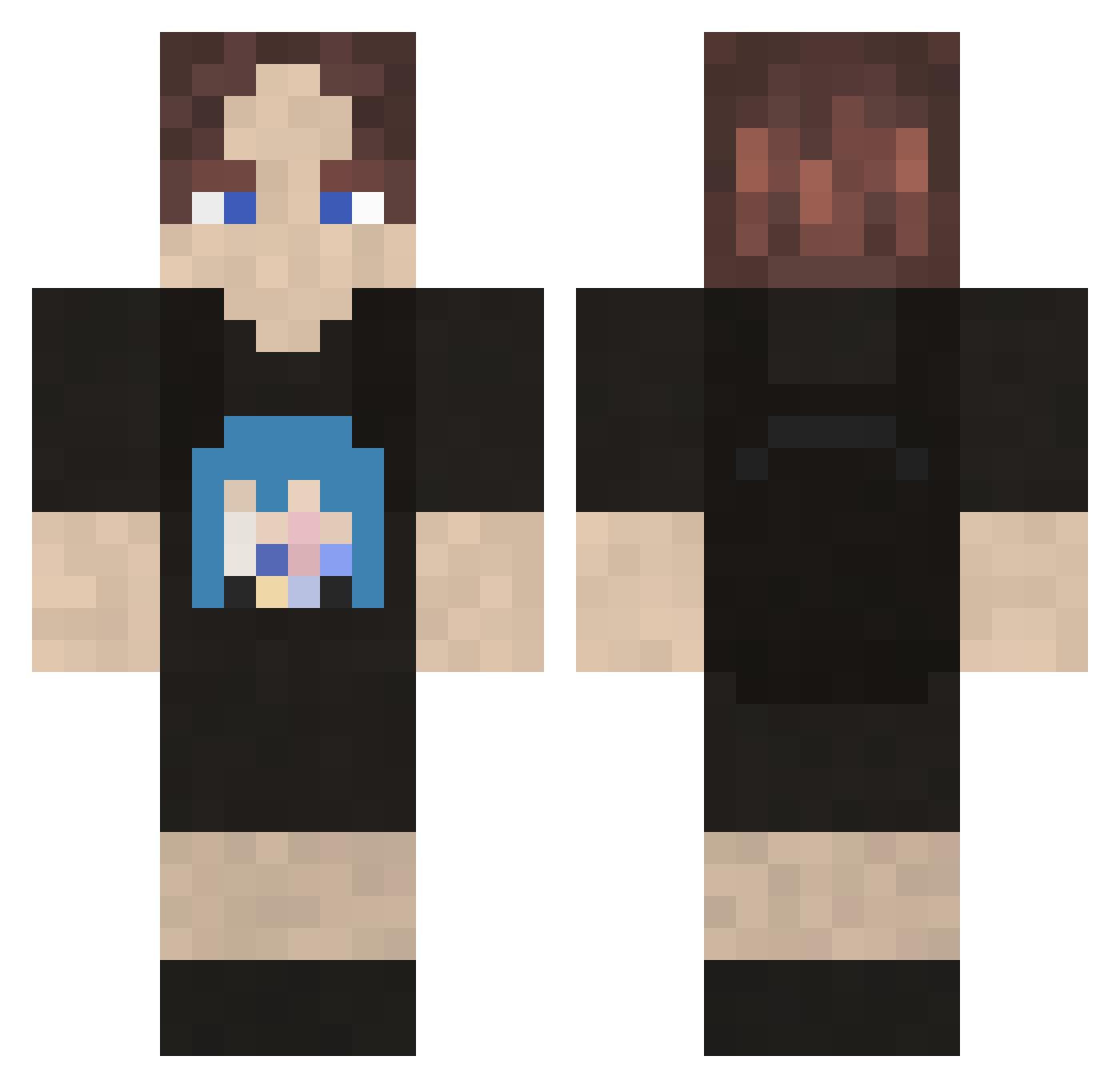 wojnet6 Minecraft skin, front and back view