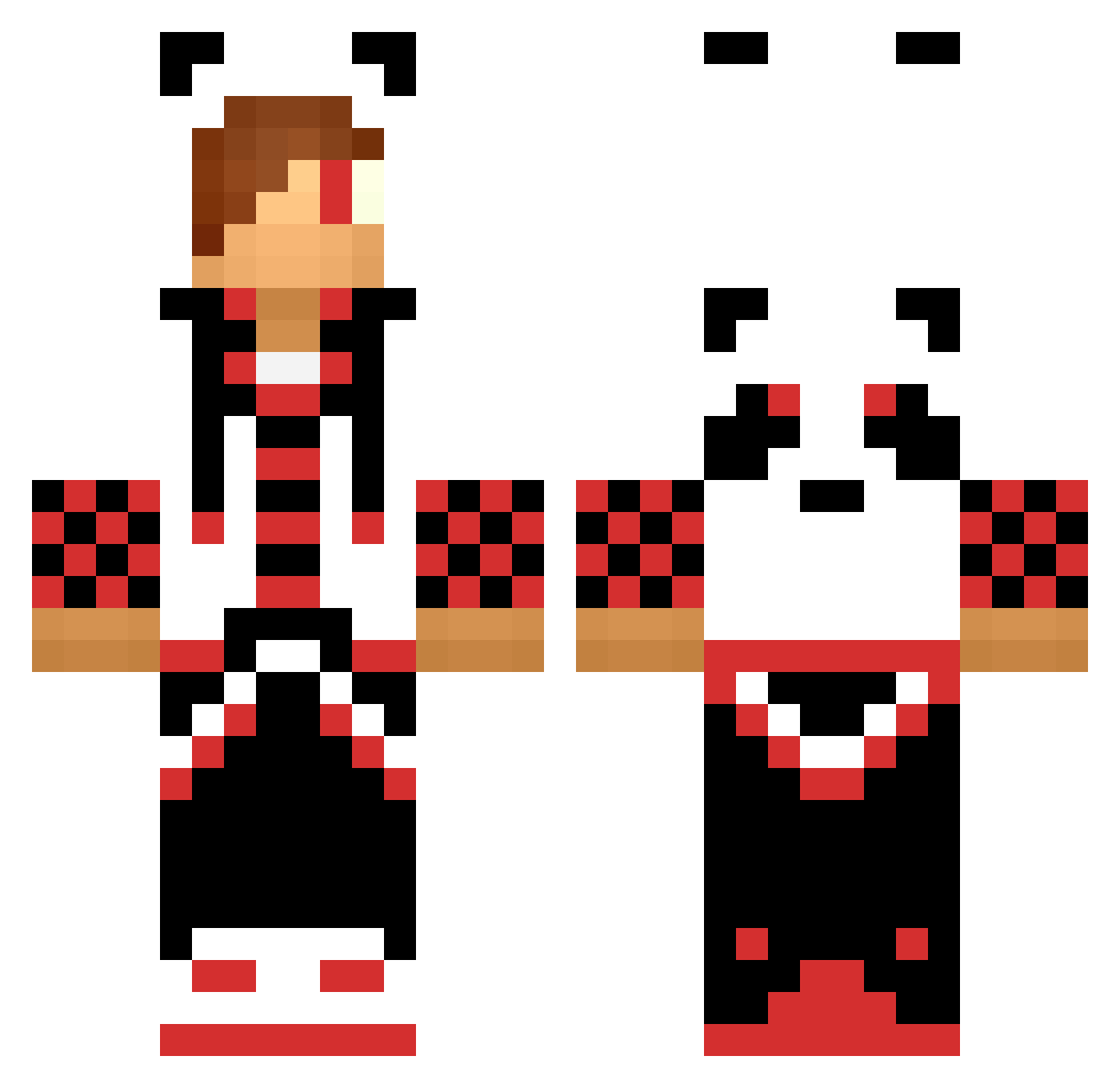 TryjaN Minecraft skin, front and back view