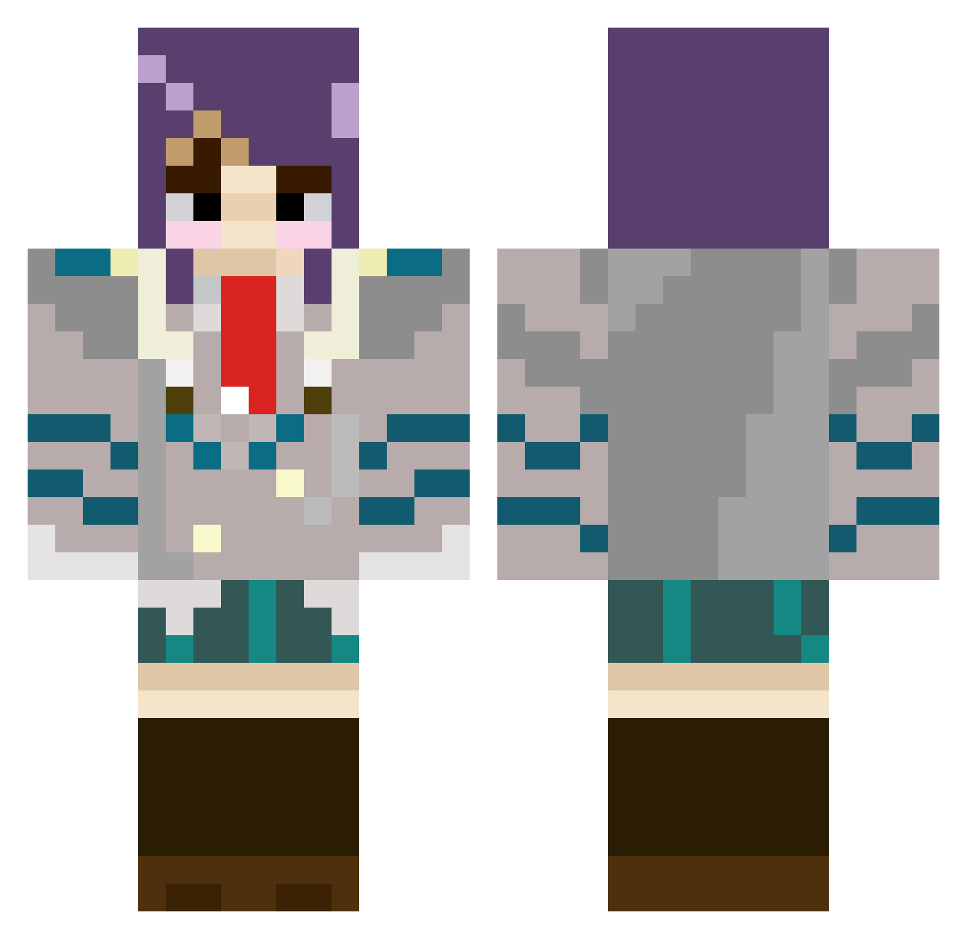 bomberman79 Minecraft skin, front and back view