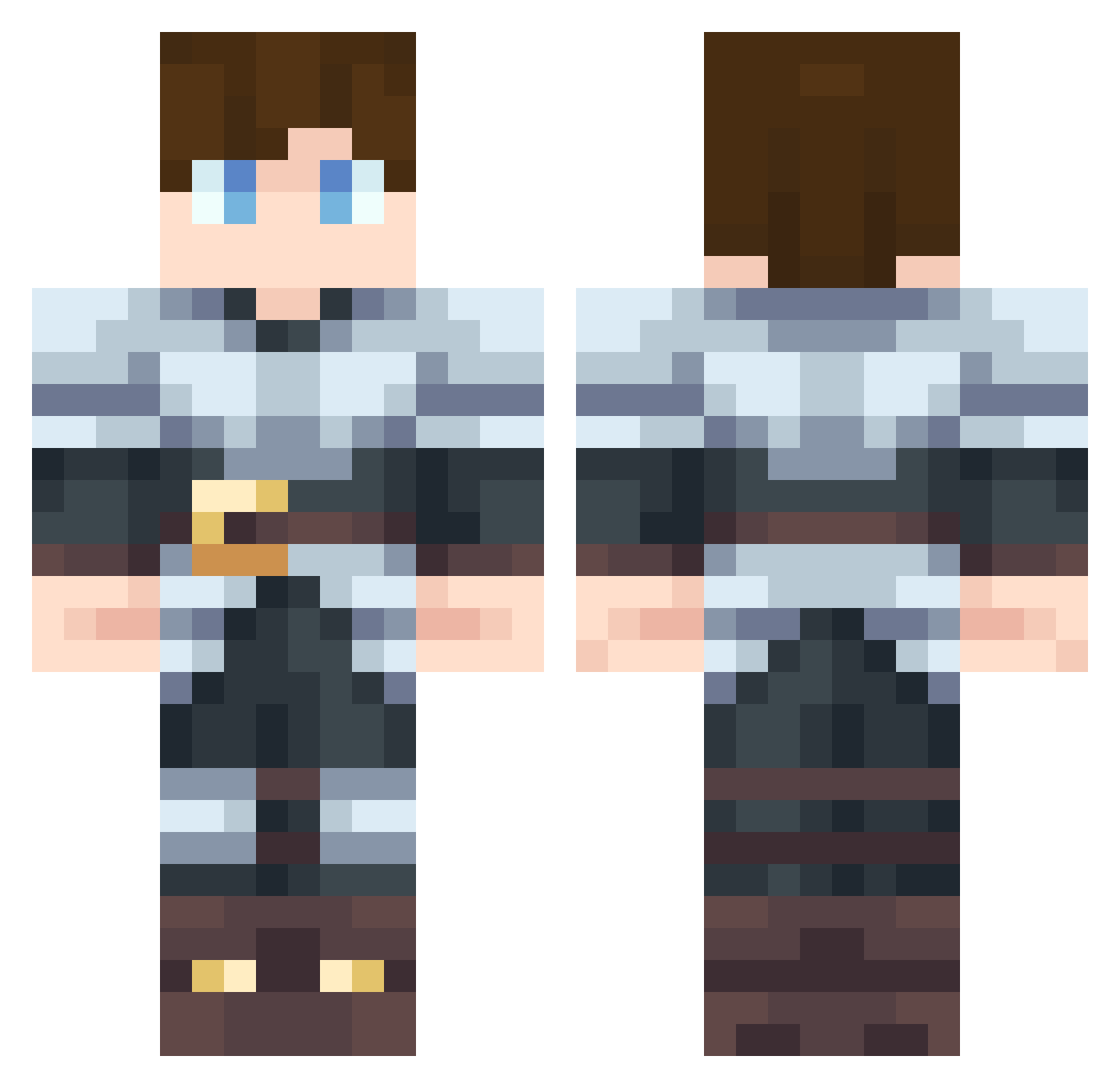 13M3m_ Minecraft skin, front and back view