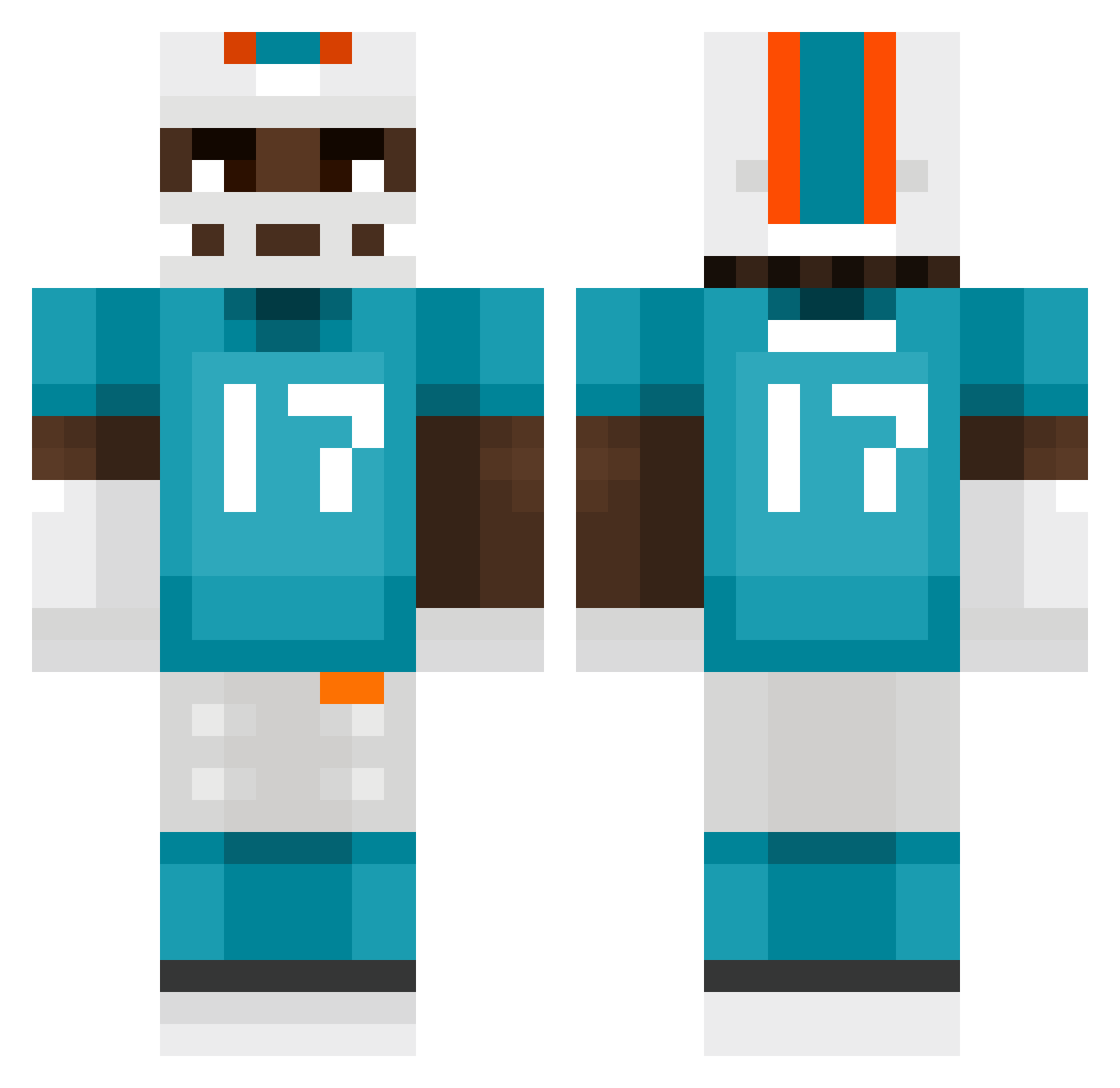 nyetns Minecraft skin, front and back view