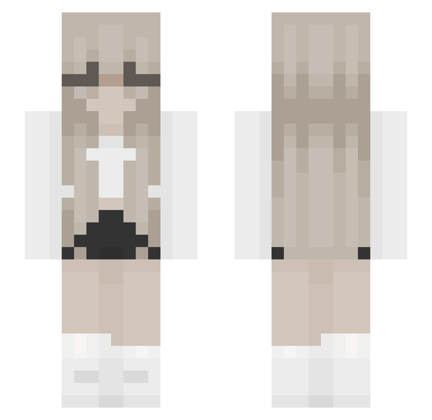 sussyballer14 Minecraft skin, front and back view