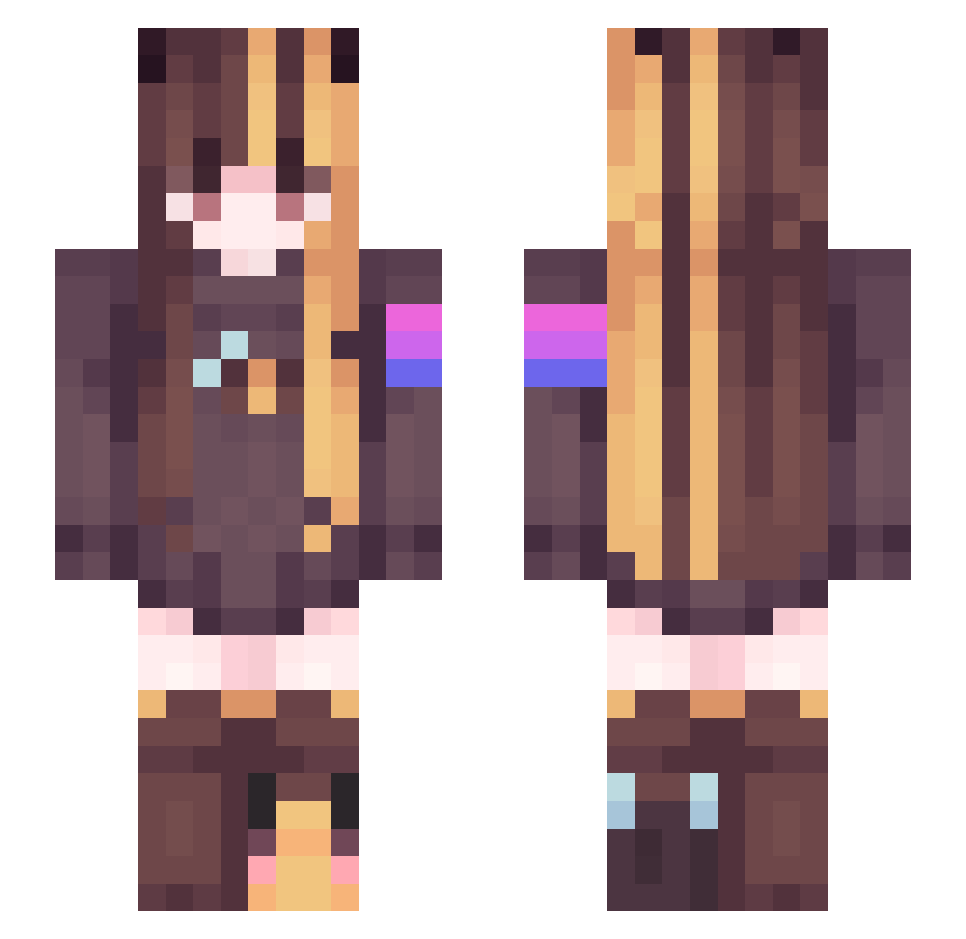 ShadowL_ Minecraft skin, front and back view