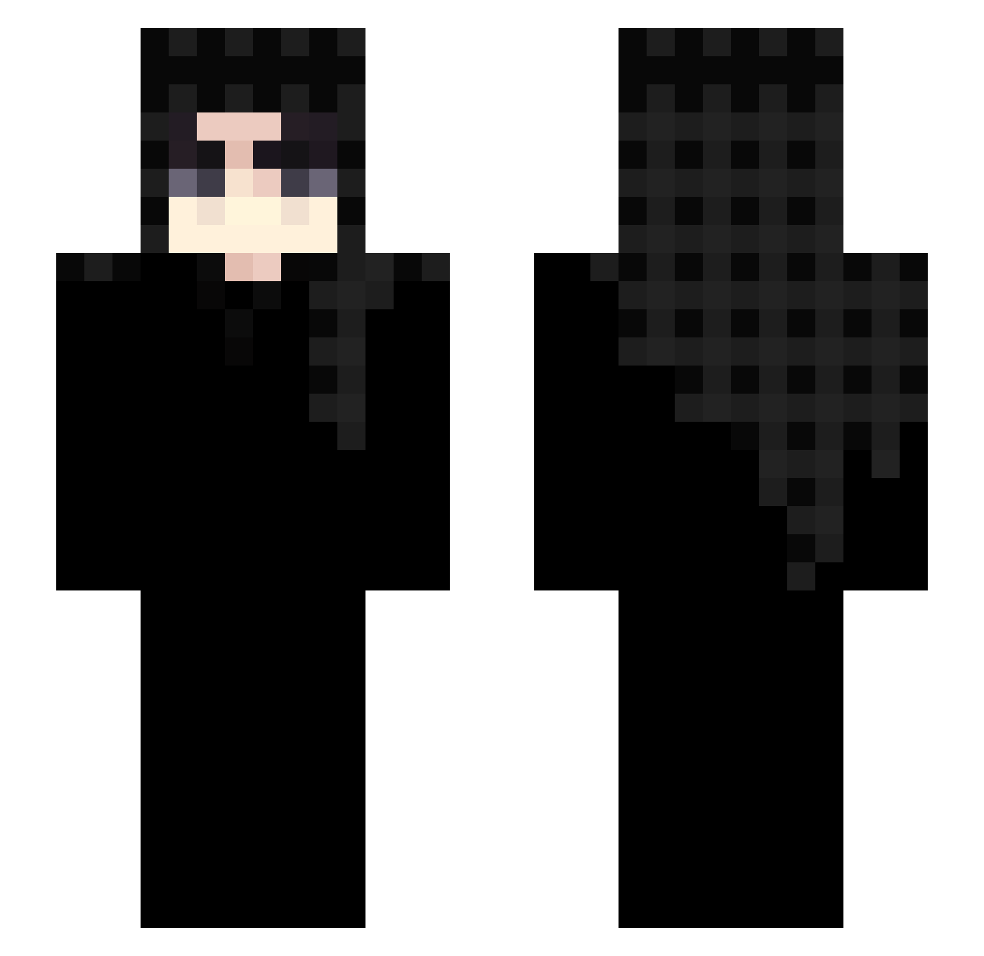 kkdp Minecraft skin, front and back view