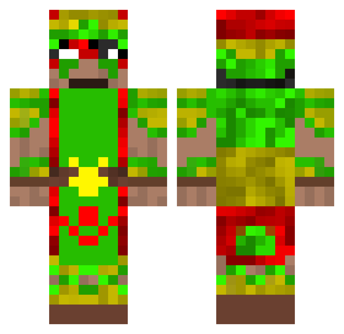iDofowaq873 Minecraft skin, front and back view