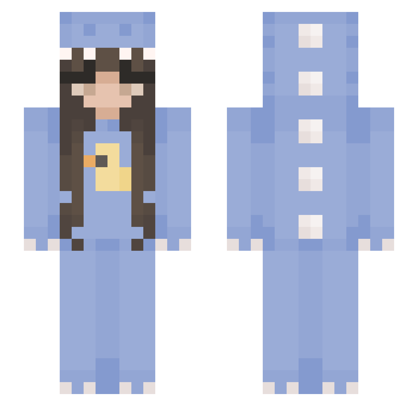 Sydoline Minecraft skin, front and back view