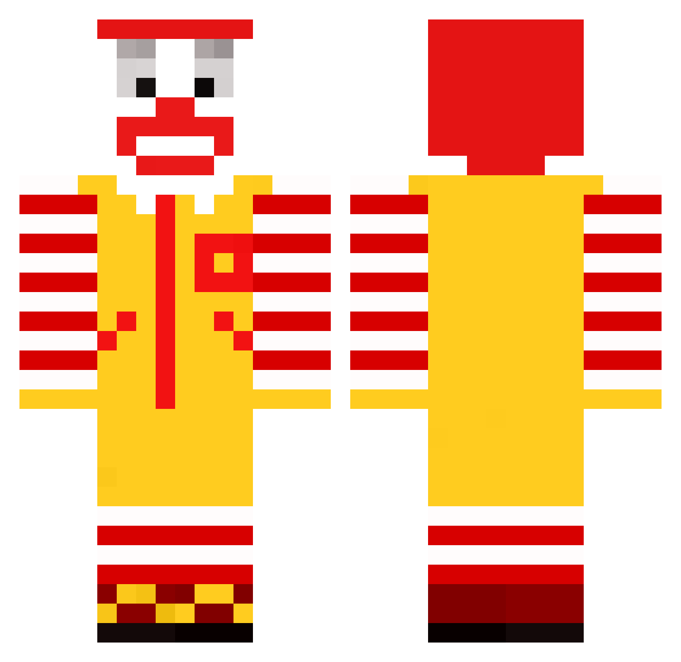 seibur Minecraft skin, front and back view