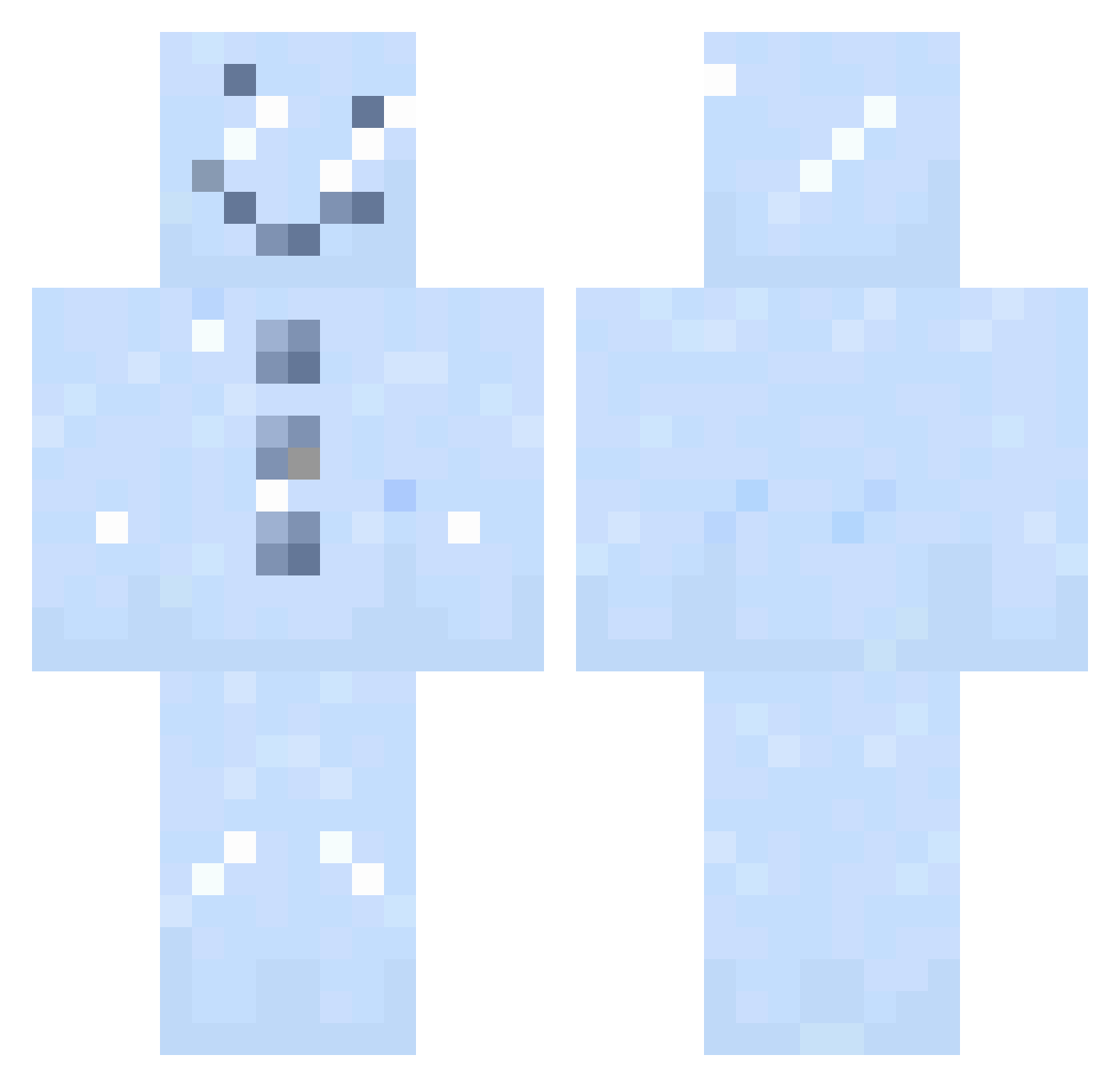 DementiaDawg101 Minecraft skin, front and back view
