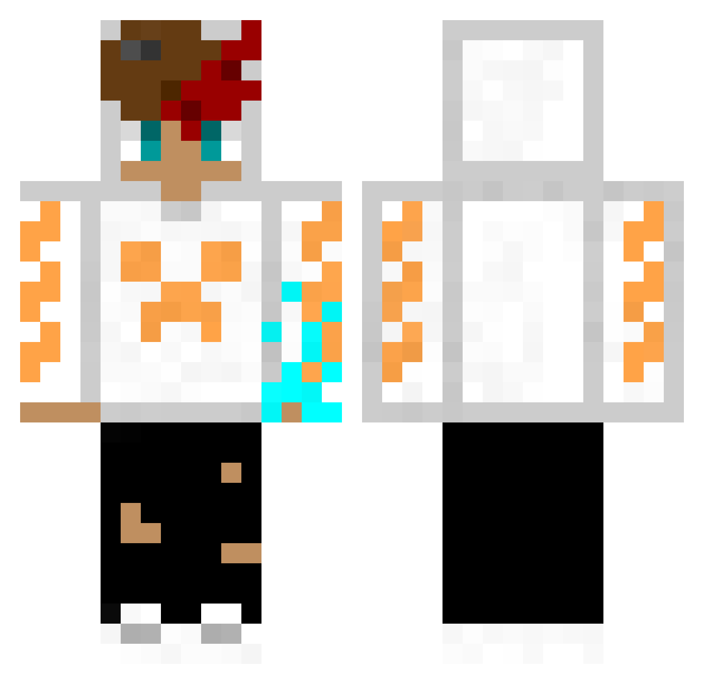 fufu77 Minecraft skin, front and back view