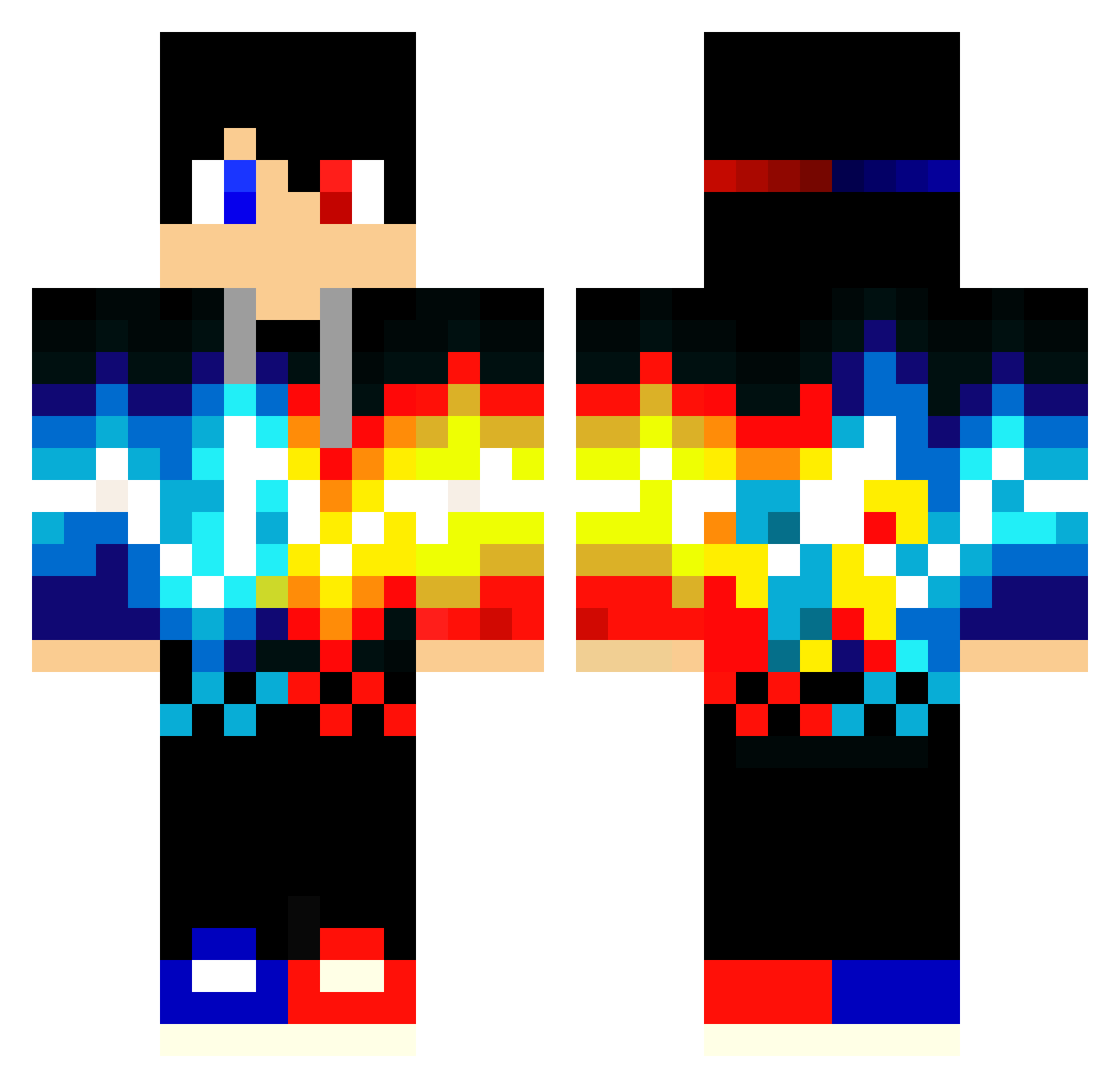 HayBruno Minecraft skin, front and back view